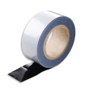 Black and White Protection Tape (Low Tack) - 75mm x 100m