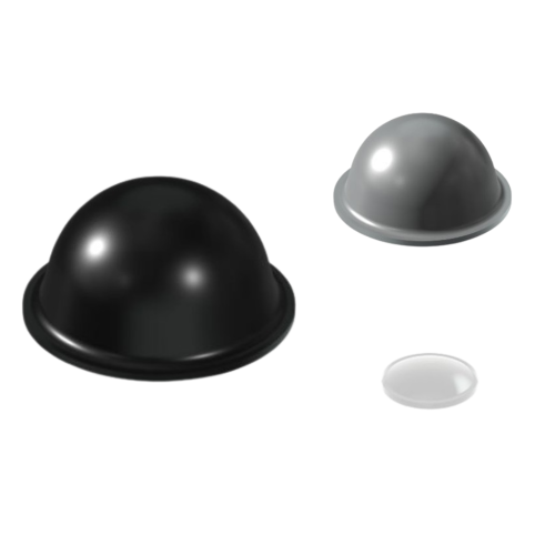 Hemispherical Bumperstops (bumpon alternative). Self adhesive rubber feet for small appliances.