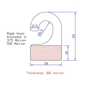 Large Hook Self Adhesive Hang Tabs