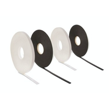 Single sided Foam Tape. Medium density, high tack acrylic adhesive for internal and external applications. Provides 1000pa water seal when compressed by 30%. Also seal air & dust. Thicknesses from 1.5mm up to 15mm. Standard widths 10mm, 15mm, 20mm, 25mm. 