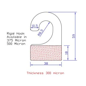 Large Hook Self Adhesive Hang Tabs
